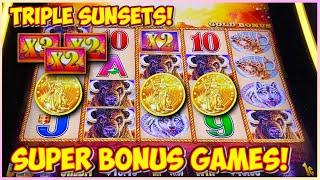 Buffalo Gold Collection Triple Sunsets and Super Bonus Games - True Slot Volatility on Display! ️