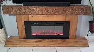 Handcrafted Handmade Freestanding Fireplace Console Wall Stand for an LED Electric Fake Custom Made