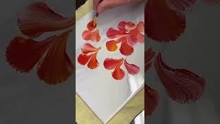 Beautiful red flowers Painting #artvideo #artwork #viral #flowerpainting #wocol