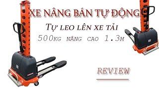 Xe nâng bán tự động 500kg nâng cao 1.3m tự leo lên xe tải | Model SDYG-Z0513