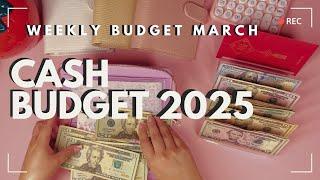 Cash Stuffing $700 | New Cash Envelopes and Challenges | Budget March 2025