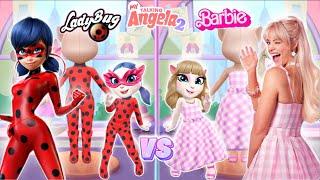 My Talking angela’m 2  || Miraculous  LadyBug vS Barbie  | New Update || Cosplay