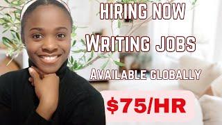 Remote Work From Home WRITING Jobs for Beginners Earn $75/HR.