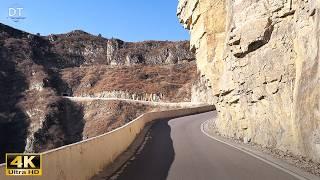 Driving on the Cliffs Road 4K HDR - Huahu Highway - Shanxi, China