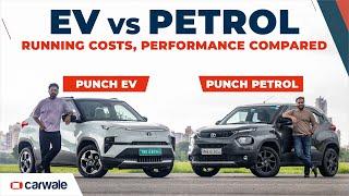 Tata Punch EV vs Punch Petrol | Maintenance, Mileage, Service Cost & Range Compared