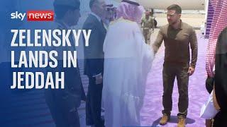 Volodymyr Zelenskyy lands in Jeddah for Arab League summit