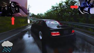 *WET* Toyota Chaser Touge Drifting - Assetto Corsa |  900° Thrustmaster T300 Gameplay - No Assists