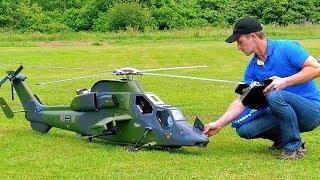 EC-665 EUROCOPTER TIGER GIANT RC SCALE MODEL TURBINE HELICOPTER FLIGHT DEMONSTRATION