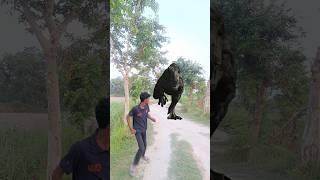 Big Dinosaur chase T-Rex attack part 194 #trending #dinosaur #vfx #youtube #shorts #video