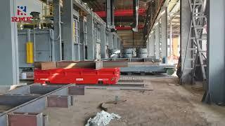 Automated Rail transfer cart Apply Foundry Industry