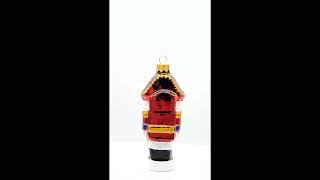 Classic and Whimsical Nutcracker Glass Christmas Ornament (AA-226)