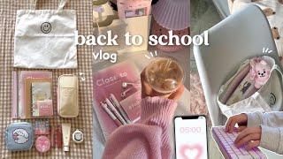 Back to school vlog 5am morning routine, studying at café, organizing pencils, lots of coffee