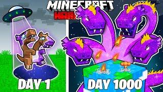 I Survived 1000 Days As A COSMIC HYDRA  In HARDCORE Minecraft! (Full Story)