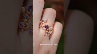 #gemsmagic #leafring #weddingring #natureinspired #engagementring #alexandrite