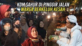 MAKAN SAHUR DI PINGGIR JALAN | KANG DEDI KEMBALI JADI TUKANG PARKIR DIKERUBUTI WARGA YG KELUH KESAH