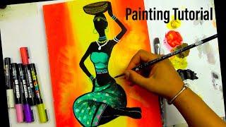 AFRICAN ART Acrylic Painting for Beginners Step by Step