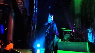 Ghost BC- Papa Emeritus II suggesting no crowd surfing.