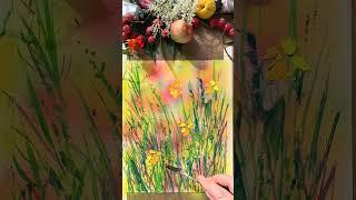 Summer flower timelapse painting