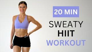 20 MIN SWEATY CARDIO HIIT - Burn Calories With This Full Body Home Workout / No Equipment