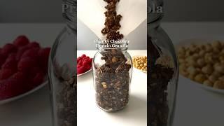 Chunky Chocolate Protein Granola #granola #healthyrecipes #highprotein #mealprep