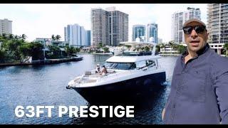 Our new 63FT PRESTIGE is ready for charters in Miami. Get Ready.