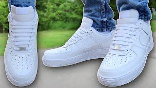 How To BAR LACE Nike Air Force 1s (BEST WAY!)