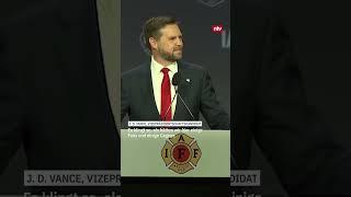 J.D. Vance wird bei Rede vor Feuerwehrgewerkschaft ausgebuht | #ntv #shorts #news #usa #republican