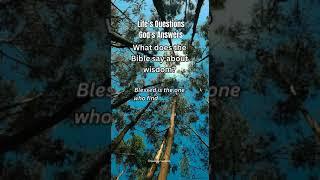 What does the Bible say about wisdom?  #wisdom #biblequestions