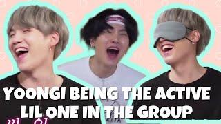 BTS Yoongi being the active lil one in the group