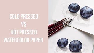 Arches Cold Pressed vs Hot Pressed Watercolor Paper | Demonstration