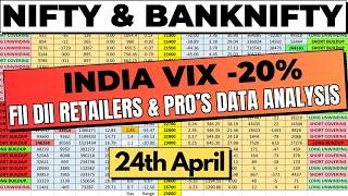 Nifty Prediction For Tomorrow 24th Apr | Bank Nifty Tomorrow Prediction | Tomorrow Market Prediction