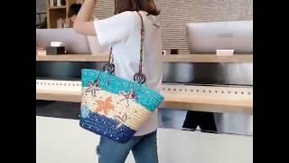 Real Video Rattan Beach Bag | Tas Selempang/Handbag Import Wanita - BAG3236