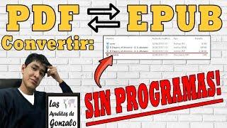 Convertir archivos EPUB a PDF [ Sin usar Programas ] Fácil y Rápido 2024