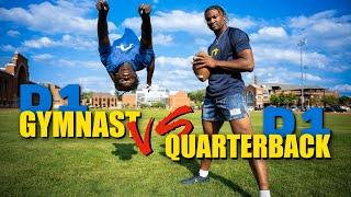 D1vsD1: Athletes Sports Swap! Gymnast vs Football QB