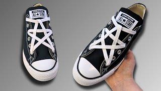 STAR LACING SHOES TUTORIAL - How To Star Lace Converse (Best Way!)