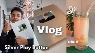 Vlog (Silver Play Button unboxing ) (Vlog-7) \\ Artistic Rifat