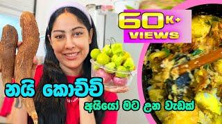 Piumi Srinayaka cooking නැන්දම්මගේ recipe එකකට රසම රස කෑමක් හැදුවා / manioc curry / 2024