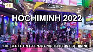 Vietnam Saigon Nightlife - Bui Vien Walking Street - Ho Chi Minh City Walking Tour 【4K】