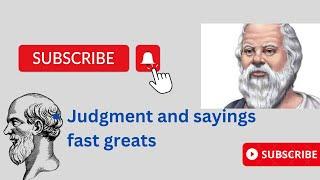 Judgment and sayings of the great fast