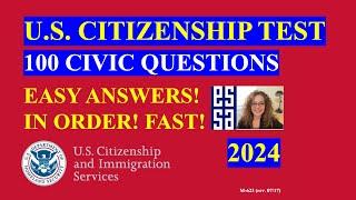 Citizenship Questions 2024 - 100 Civics Questions and Answers 2024 Fast