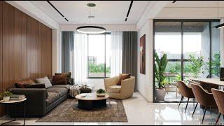 3D Architectural walkthrough for 3BHK interior Flat