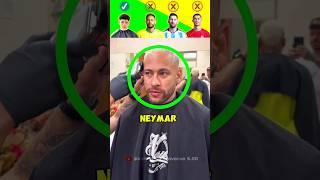 Cristiano Ronaldo vs Lionel Messi vs Neymar jr vs Ronaldo jr haircut #football #footballshorts