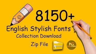 8150+ English Stylish Fonts Download | Noreen Graphics |