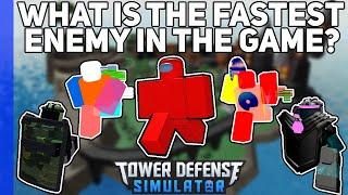What is the fastest enemy in the game? | Tower Defense Simulator