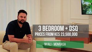 INSIDE ELEGANT 3-BEDROOM APARTMENT IN NYALI, MOMBASA - KENYA #apartmenttour #realestatekenya