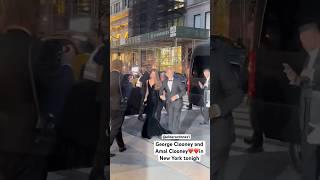 George Clooney and his wife Amal️️ arriving at the Public Library in New York City tonight#nyc