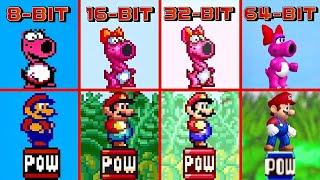 Super Mario Bros. 2 (USA) 8-BIT vs 16-BIT vs 32-BIT vs 64 BIT