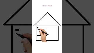 House drawing for Kids - How to draw a house step by step