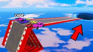 GTA 5 CHOP THE IMPOSSIBLE SQUARE SPIRAL TRACKS MEGA RAMP CHALLENGE