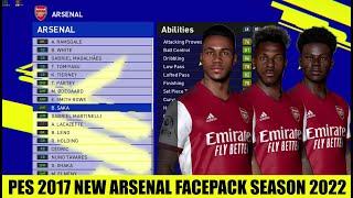 PES 2017 NEW ARSENAL FACEPACK UPDATE 2022